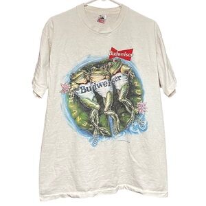 Vintage 1995 Budweiser Beer Frogs Graphic Tee XL